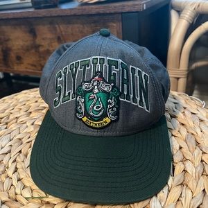 Harry Potter Slytherin SnapBack Hat. Green and grey.